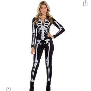 NWT TipsyElves Skeleton Jumpsuit Halloween Costume